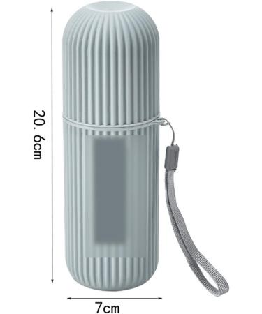 Buy Digjobk Portable Travel Toothbrush Mug Set - Blue Dental Cylinder & Toothpaste Box for International Shipping - Buy Online on GoSupps.com