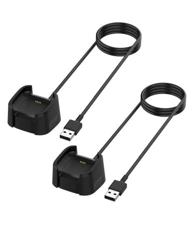 Charger for Fitbit Versa 2 Replacement Charging Cable Dock with 3.3ft USB Cord for Fitbit Versa 2 Smart Watch 2 Pack