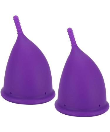 ALUPRE SILICON Menstrual Cup - Reusable Female Hygiene Collector (2 Lila Cups + Storage Bag) | Eco-Friendly Body Care Tool - Buy Online on GoSupps.com