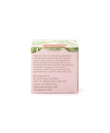 LIQUE Cosmetics Strawberry Lip Scrub 0.21 oz. | Exfoliating & Nourishing Sugars with Vitamin E for Smoother, Softer Lips - Buy Online on GoSupps.com