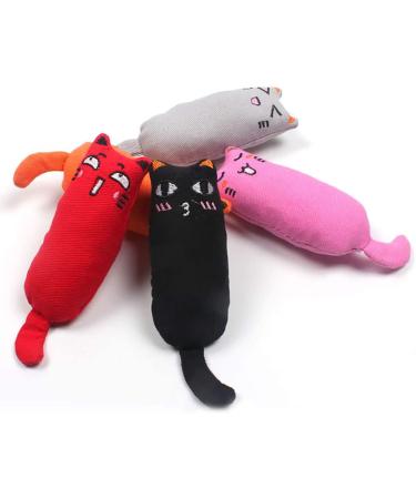 Legendog 5Pcs Catnip Toy - Bite Resistant Cat Chew Toy for Cats - Catnip Filled Cartoon Mice - Multicolor - Buy Online on GoSupps.com