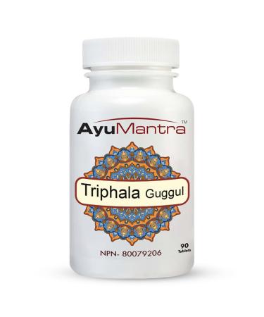 AyuMantra Organic - Triphala Guggul Tablets - Balancing Formula for detoxification & Rejuvenation - 90 Tablets 1000 mg