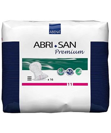 Abena Abri-San Premium Incontinence Pads, Heavy Absorbency, (SIZES 8 TO 11 AVAILABLE) Size 11, 16 Count Size 11 16