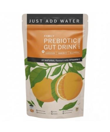 Good for Digestion Immunity Metabolism (Sugar Free) Family Prebiotic Gut Drink Powder Orange 175 Gm
