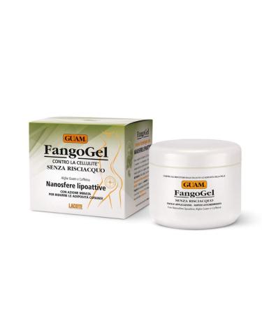 GUAM FangoGel Seaweed Mud Anti Cellulite Gel for Skin Tightening - Natural Cellulite Remover with Lipolytic Effect - No Rinse Seaweed Cellulite Treatment - 13.5 OZ | By Guam Beauty Lipoactive Nanosphere Gel