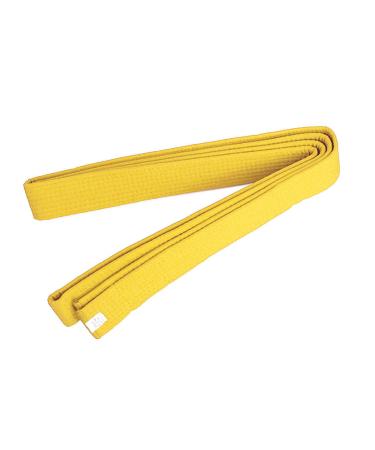 QYUU Double Wrap Taekwondo Belt Karate Judo Hapkido Martial Arts Uniform Color Rank Belt 220cm/280cm Yellow Length 220cm/87"