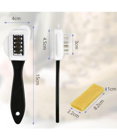 Flintronic 2 Pcs Suede & Nubuck 4-Sided Shoe Cleaner Kit with Brass Brush & Eraser - Luxury Leather Care for Boots, Jackets - Decontamination & Cleaning Solution - Buy Online on GoSupps.com