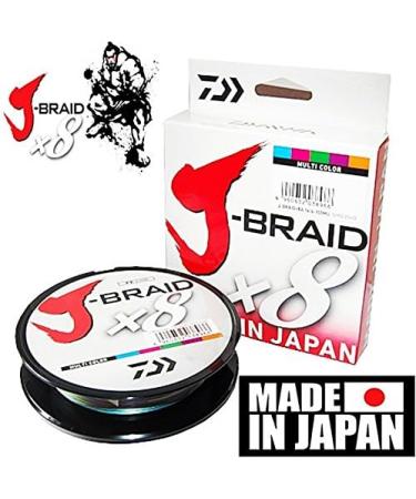 Daiwa J-Braid 300M 8-Strand Multi-Color Braid Line - 20lb Strength - Buy Online on GoSupps.com