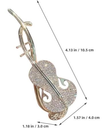 Beaupretty Rhinestones Hair Clip Chinese Pipa Shaped Hairpin Barrette Hair Clamp Bling Hair Headdress Sweater Shawl Clips for Women Girls Hanfu Hair Accessories - Buy Online on GoSupps.com