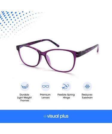 Blue Light Blocking Reading Glasses for Men & Women | 1.25 Strength Purple Computer & Gaming Glasses - Buy Online on GoSupps.com
