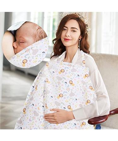 1 piece nursing apron Adjustable straps All-round protection Breathable cotton with 2 washable nursing pads
