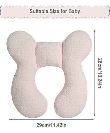 Blublu Park Baby Head Support Pillow for Newborn Infant - Soft Cotton Travel Pillow for Car Seats and Strollers - Baby Pink - Buy Online on GoSupps.com