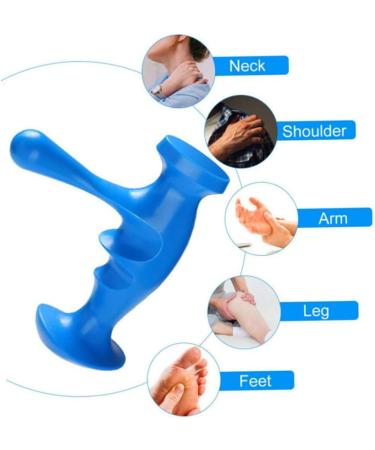 Point Pressure Massage Thumb Saver - Handheld Pain Relief Massager for Back & Body | Blue Massage Tool - Buy Online on GoSupps.com