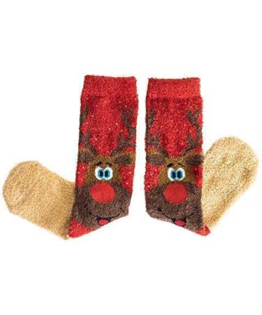 Martins Chocolatier Marzipan Fruit & Reindeer Socks | Secret Santa Gift | Handmade Fruit Shaped Candies - Buy Online on GoSupps.com