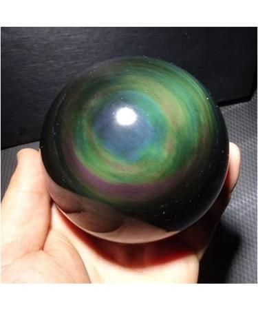 JUKUCKV Spiritual Support Rainbow Cat Eye Obsidian Quartz Crystal Sphere - Unique Gemstone Healing Ball - Buy Online on GoSupps.com