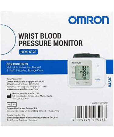 Omron HEM-6113-E RS2 Wrist Blood Pressure Monitor - Compact Design 60mm x 78mm x 21mm - Buy Online on GoSupps.com
