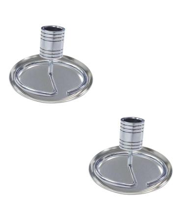 JECOMPRIS 2 sets MOXA seat incense stick holder Moxa Roll holder Moxa roll burner desk rack mosquito coil holder holder for incense sticks base for Moxa burner silverx2stk 10x10cmx2pcs