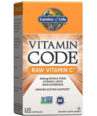 Garden of Life Vitamin Code RAW Vitamin C 500 mg 120 Vegan Capsules