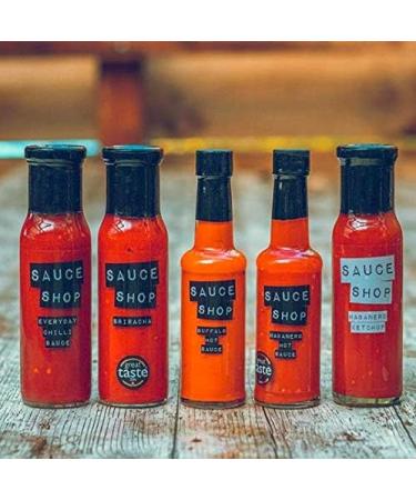 Sauce Shop - Sriracha - Award-Winning Hot Sauce Sriracha Sauce Perfect for Stir Fry Burgers Fries Yoghurt and Hummus 3 x 255g - Buy Online on GoSupps.com