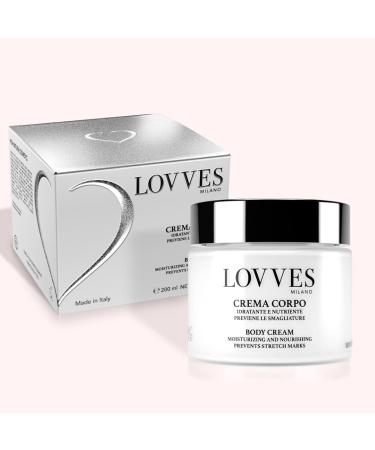 LOVVES Body Cream High Natural Cosmetics Nourishing Moisturizer Prevents Stretch Marks Tones and Revitalizes Skin Makes it Soft and Silky Glass Jar 200 ml - Buy Online on GoSupps.com