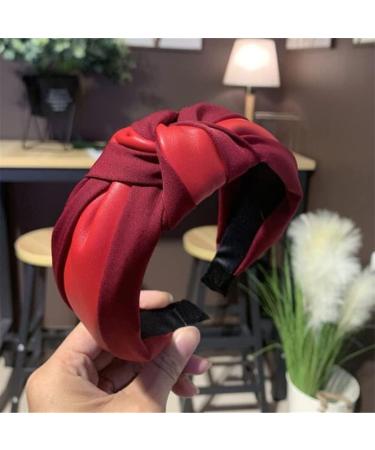 WENLII Women's Leather Patchwork Headband in Color D - Stylish Fabric Headwear and Hair Accessory - Buy Online on GoSupps.com