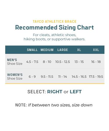TayCo Over-the-Shoe AthleticX Ankle Support Brace - Unisex Left Small for Football Baseball Running & Hiking - Fast Recovery & Enhanced Performance - Buy Online on GoSupps.com