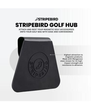 Stripebird Golf Steel Hub - Magnetic Golf Bag Attachment for Easy Access to Accessories - Black - Buy Online on GoSupps.com