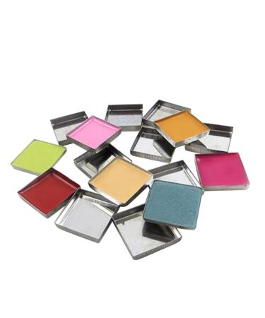 Beavorty 56pcs metal pans for eyeshadow empty pans for eyeshadow empty eyeshadow tin pan iron plate medium Silver