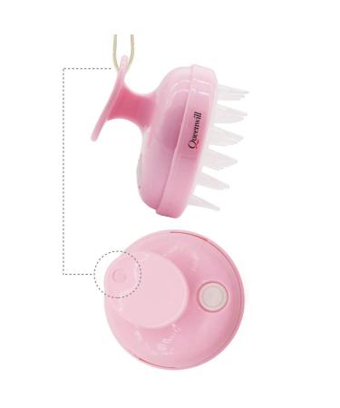 Electric Scalp Massager & Scrubber | Cordless Portable Head Scratching Massager with Vibration Comb for Hair Growth & Stress Relaxation - Pink - Buy Online on GoSupps.com