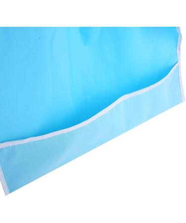 Eating Bib Clothes Protector Comfortable 2 Colors Optional Portable Waterproof Home Care Elderly Eat out for Older Adult(Light Blue) - Buy Online on GoSupps.com