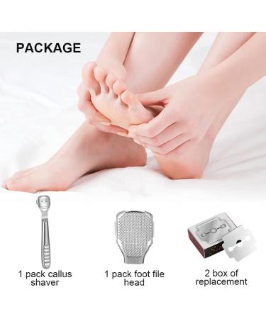 Luoileily Pedicure Foot Rasp & Callus Shaving Kit - 20 Blades Professional Foot Care Scraper for Dead Skin & Hard Skin Remover - Buy Online on GoSupps.com
