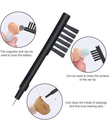 32-Pcs 1.5mm Starkey Hearing Aid Ear Wax Guard Filters & Cleaning Tool - Compatible with Starkey Widex Hearing Aids - Includes Brush, Long & Short Needle - 4-Pack Gray Case + Maintenance Kit - Buy Online on GoSupps.com