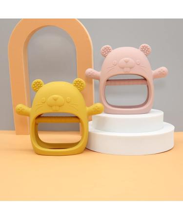 Marmot Silicone Teether Toy for Infants - Nipple Shape Chew Toy for Teething Pain Relief (Mango) - Buy Online on GoSupps.com