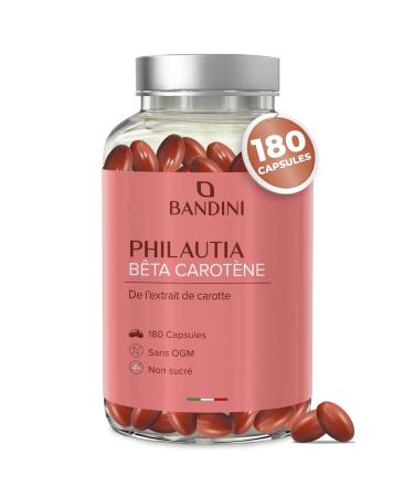 Bandini B ta carot ne | Compl ment Alimentaire Bronzage Intense & Protection Peau Soleil | 180 Capsules pour 3 Mois | Beta Carotene Extrait de Carotte Riche en Vitamine A | 100% Naturel & Vegan