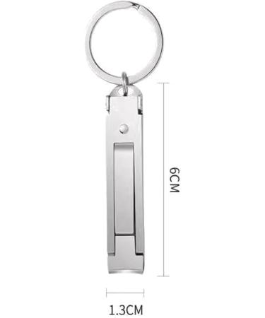 Nail Clippers Single Ultra-Thin Portable Multifunctional Foldable Household Nail Clippers with Keychain/122 Silvery - Buy Online on GoSupps.com