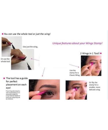 2Pcs/Pair for Cat Eye Winged Eyeliner Template Stamps Silicone Wing Shape Profe Eyebrow Stencils Eyebrows Shape Reusable Stickers - Buy Online on GoSupps.com