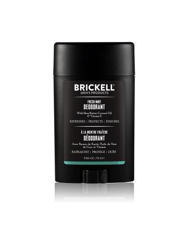 Brickell Men's Products Natural Deodorant For Men, Natural and Organic, Aluminum, Alcohol, and Baking Soda Free, 2.65 Ounce, Fresh Mint
