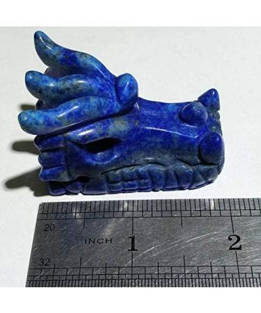 Natural Crystal Rough 1 Piece Natural Lapis Lazuli Hand Carved Dragon Skull Crystal Stones - Buy Online on GoSupps.com