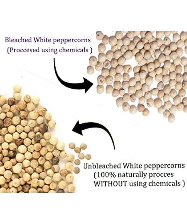 Ceylon White Peppercorns 227g/8oz (Premium Unbleached from Eco-friendly farming) - Buy Online on GoSupps.com