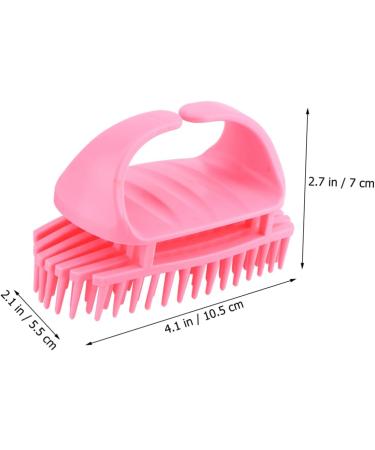 Tovinanna 2-Piece ABS Hairbrush & Shampoo Massage Device for Thin Hair - Pink Hair Cleaning Brush for Men & Women 10.5x7x5.5cm - Buy Online on GoSupps.com