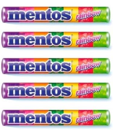 Mentos Rolls - Chewy Dragees Sweets (Rainbow 5 Pack) Delicious Tasty And Twisty Treat Gift Hamper For Birthday Christmas Sold By Kidzbuzz - Buy Online on GoSupps.com