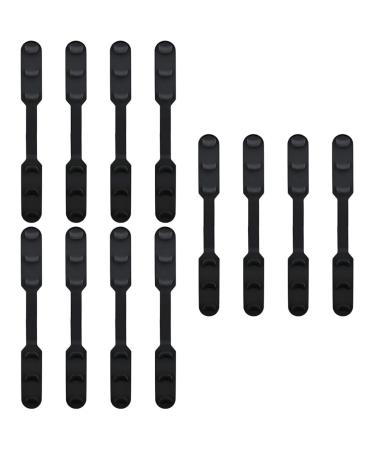Lurrose 8 pieces earrings for adjustable headband silicone earrings ear hook adjustable ear buckles Elastic mask strap buckle mask rope buckle slipproof for men 1 piece (1 Pack) blackx3stk