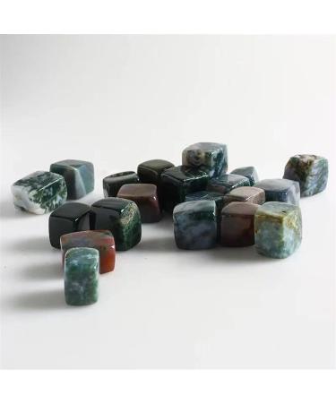 Specimen 10pc 15mm-20mm Natural Carving Quartz Aquatic Agate Cube Stones Crystal Gravel forCraftsStone Stone Crystal Reiki - Buy Online on GoSupps.com