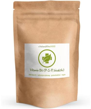 Vitamin B6 P-5-P (Pyridoxal-5-Phosphate) - 100 Vegan Capsules | Premium Bioactive Supplement | Non-GMO & Lab-Tested | Free From Unwanted Additives - Buy Online on GoSupps.com