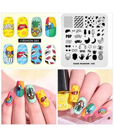 5-Piece Nail Art Stamping Plates Set - Ballet Magic Comic Patterns for DIY Manicure | Nail Design Transfer Tools - Buy Online on GoSupps.com