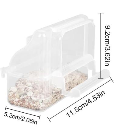 LSRVNM 2-Piece Bird Cage Feeder Set - Transparent Parrot Feeder & Water Bowl for Budgies Canaries & Nymphics - Perfect Hanging Design with Standing Poles - Buy Online on GoSupps.com