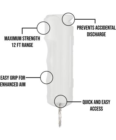 Police Magnum Keychain Pepper Spray 1/2oz - Maximum Heat OC, Self Defense for Women & Men, Made in USA - White - Buy Online on GoSupps.com