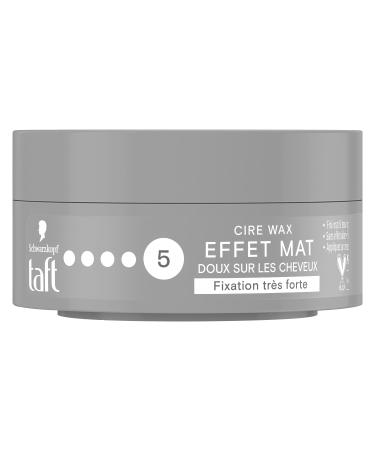 Schwarzkopf - Taft - Men's Hair Wax - Matte Effect 5 - Strong Hold - Protects against drying out - Long-lasting - 24-hour hold - Styling - 75 ml jar