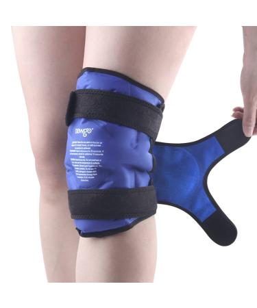 NEWGO Ice Pack for Knees Replacement Surgery, Reusable Gel Cold Pack Knee Ice Pack Wrap Around Entire Knee for Knee Injuries, Knee Ice Wrap for Pain Relief, Swelling, Bruises