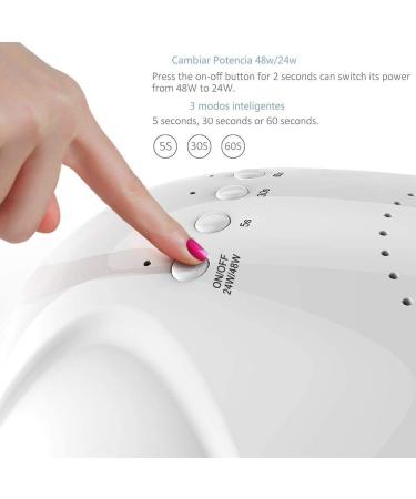 Squado Semi-Permanent LED Nail Stove | 48W UV Dryer for Manicure & Pedicure | 3 Timer Settings (5S-30S-60S) - International Shipping Available - Buy Online on GoSupps.com